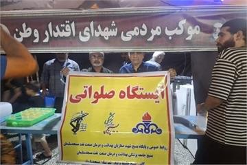 برپایی ایستگاه صلواتی در اجتماع بزرگ جاماندگان اربعین حسینی