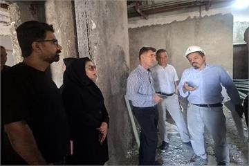 حضور کارشناسان مهندسی و ساختمان سازمان بهداشت و درمان در بیمارستان امام خمینی(ره) نفت مسجدسلیمان